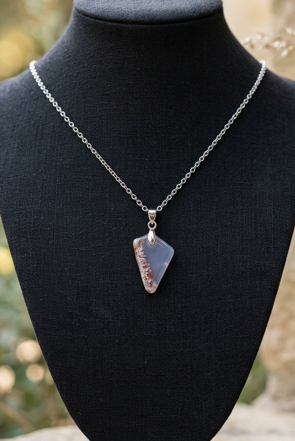 Turkish Stick Agate Pendant Necklace