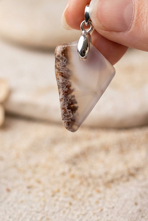 Turkish Stick Agate Pendant Necklace