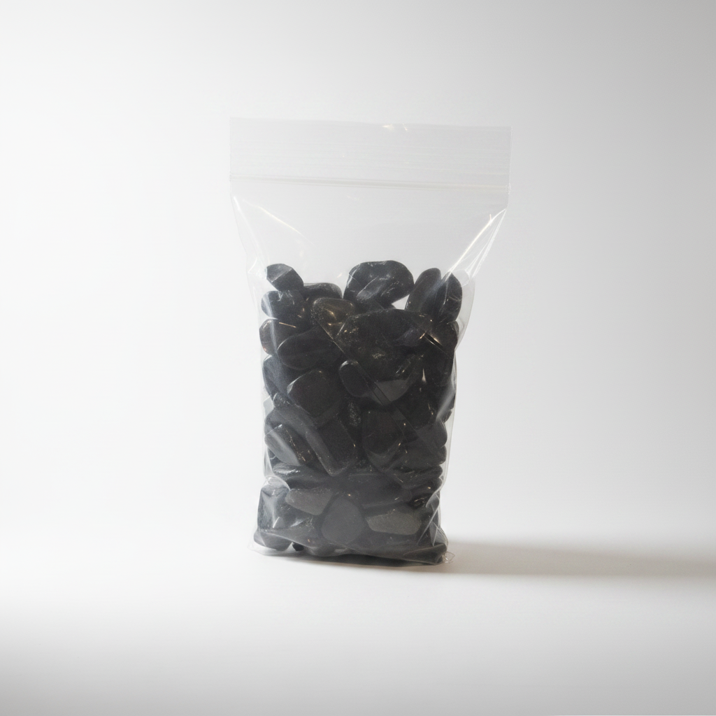 Bag of Silver Sheen Obsidian - Side