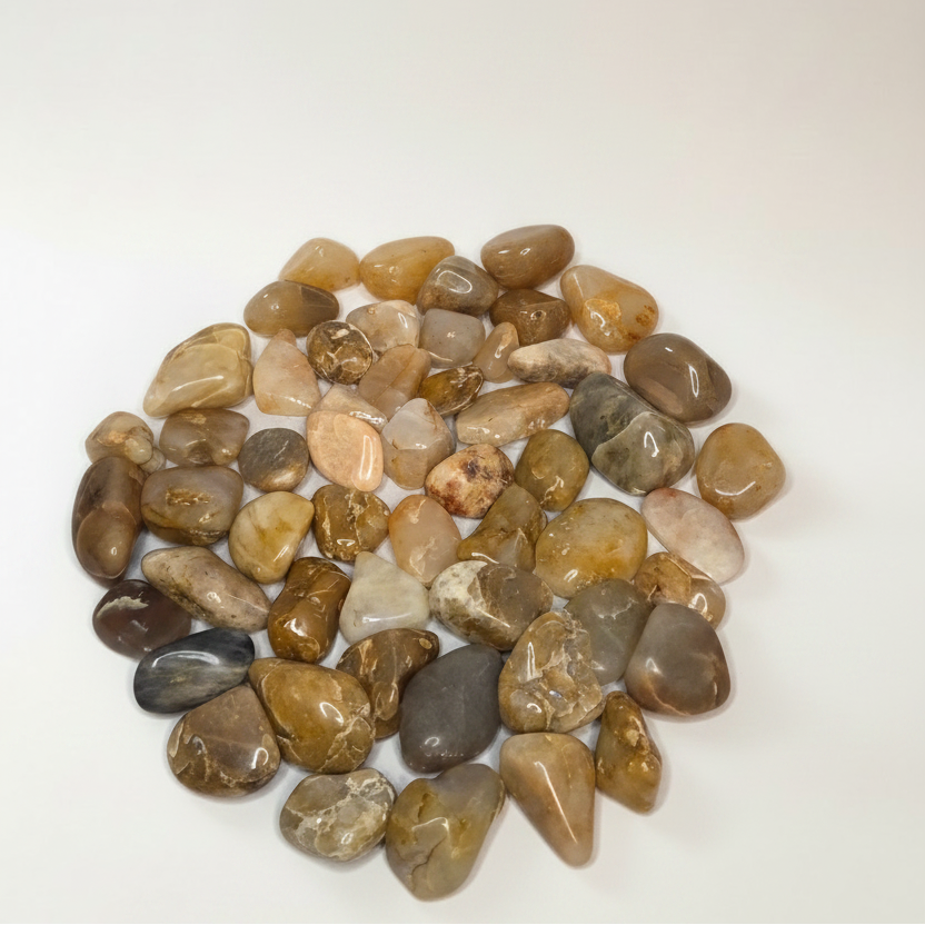 Large stones grouped, matched background