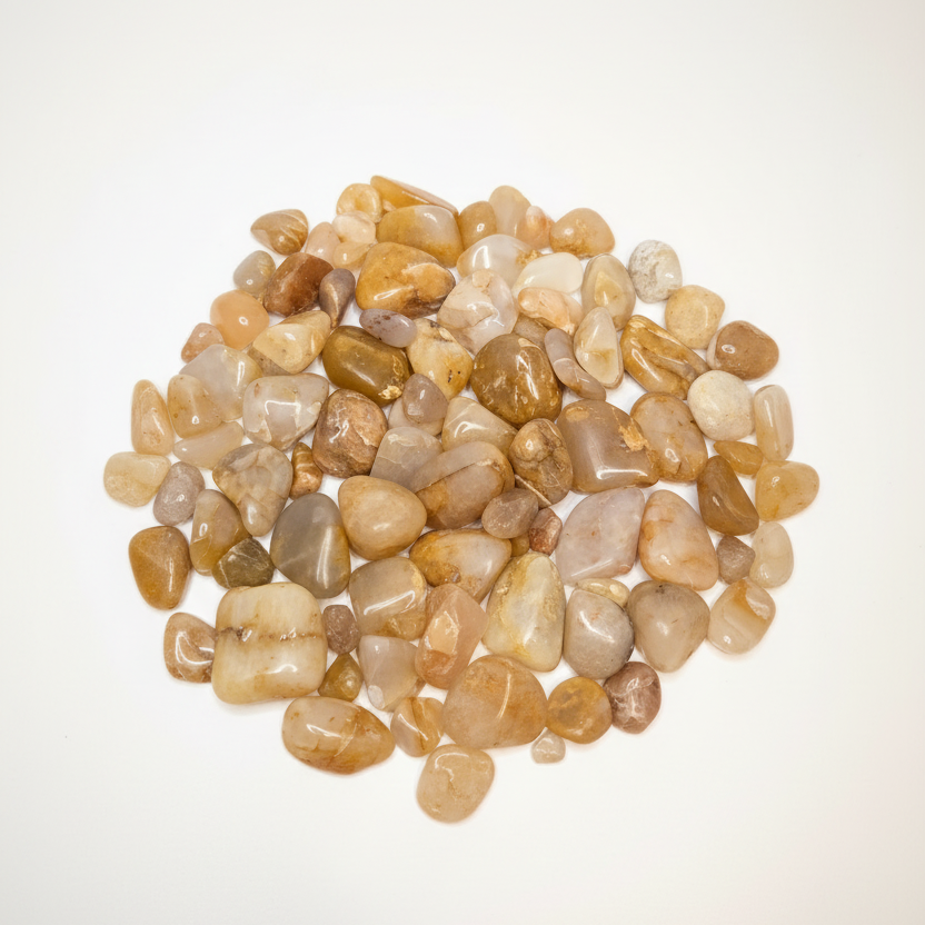 Pile of small stones, matched background