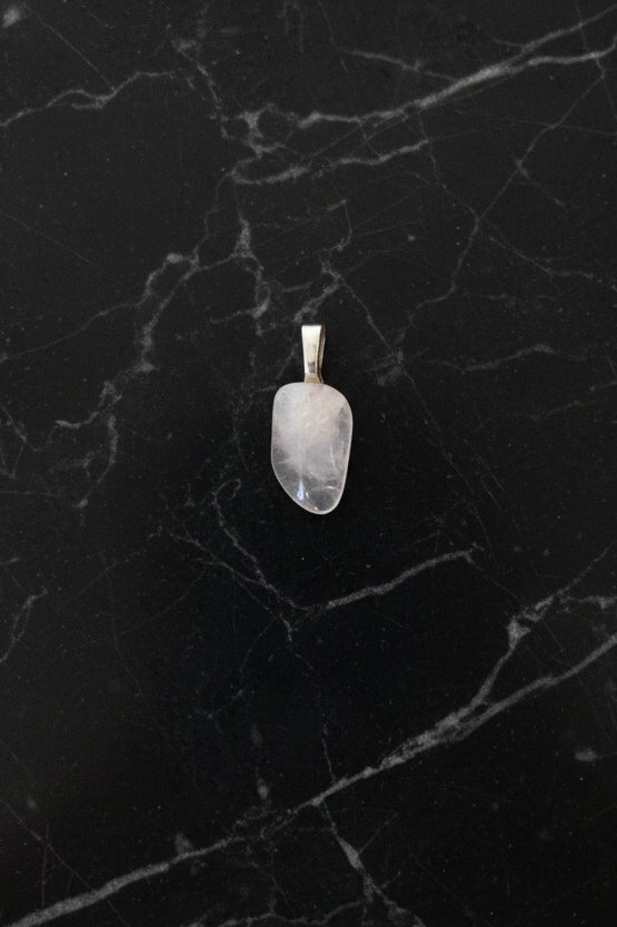 Rose Quartz Pendant – Sterling Silver Bail