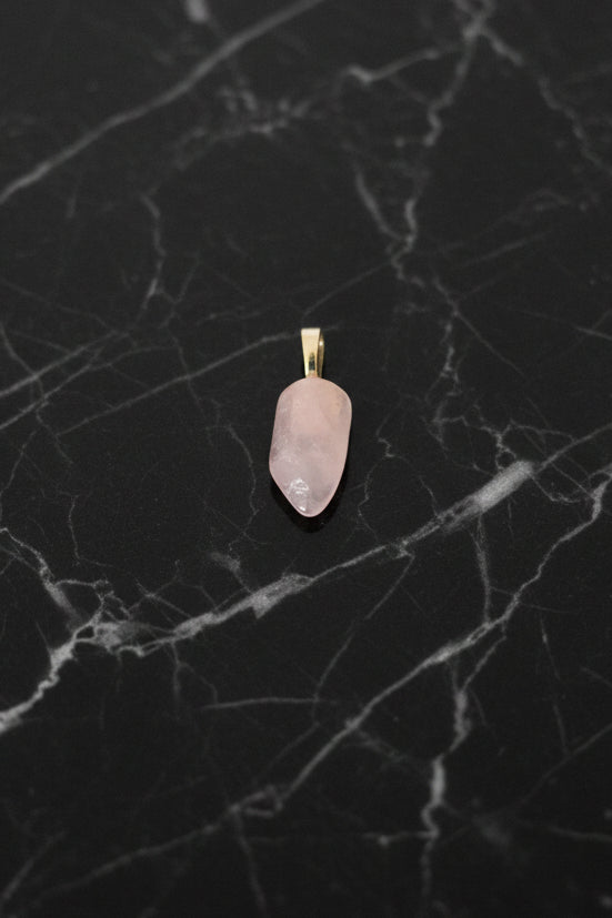 Rose Quartz Pendant – Sterling Silver Bail