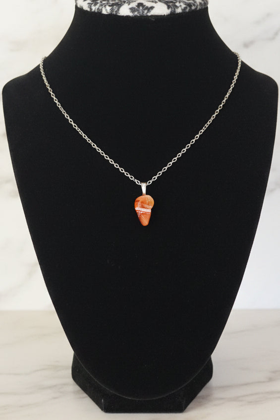 Carnelian Agate Pendant Necklace