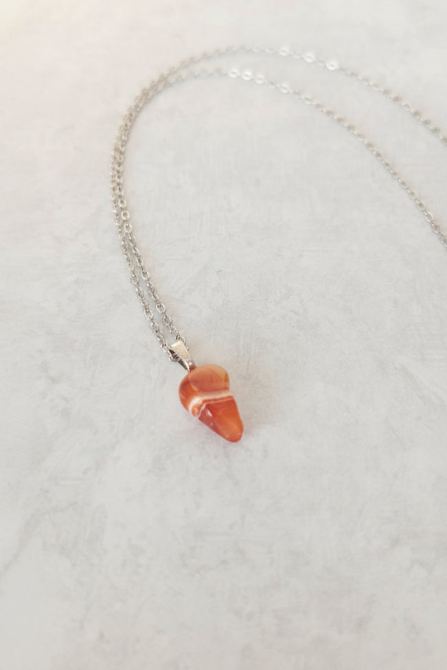 Carnelian Agate Pendant Necklace