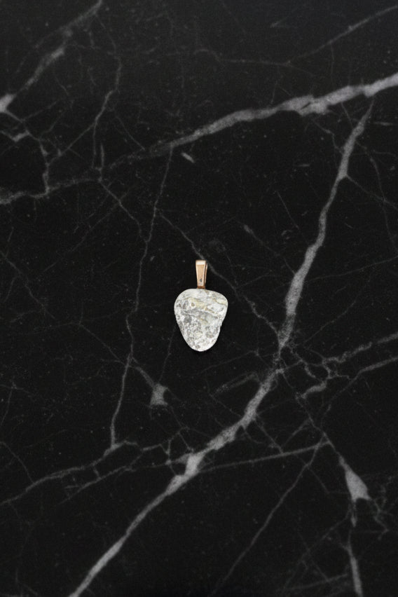 Tree Moss Agate Tumbled Stone Pendant