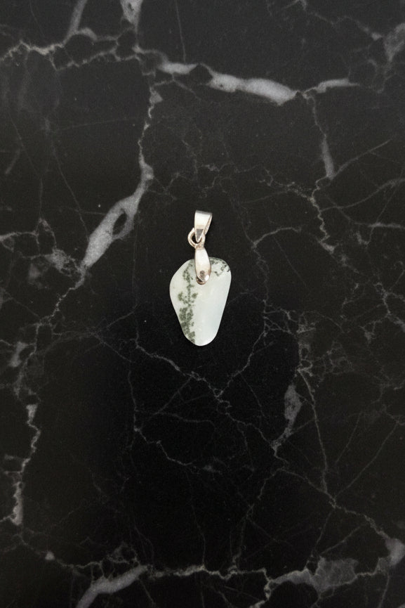 Tree Moss Agate Tumbled Stone Pendant