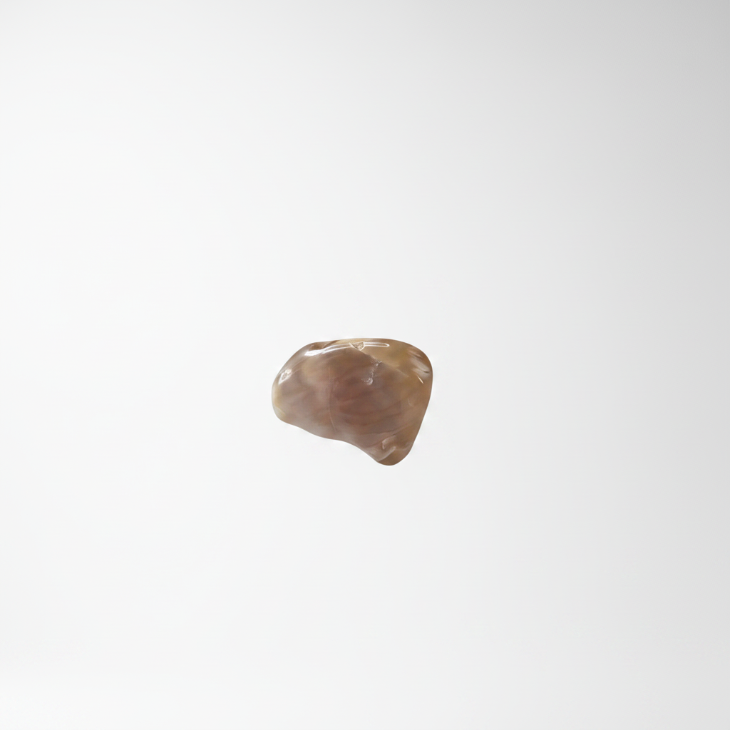 Single Pale Tumbled Agate Half